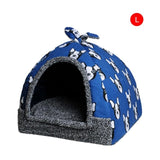 Hot Fleece Soft Pet Yurt Home Dog Bed Puppy Dog Kennel Pet Bed House For Dog Cat Small Animals Home Dog House With Mat Chihuahua