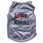 Classic Love Mommy & Love Daddy Print Dog Vest Unisex Puppy Cat T Shirt Sleeveless Clothing Cute Dogs Clothes For Small Doggy